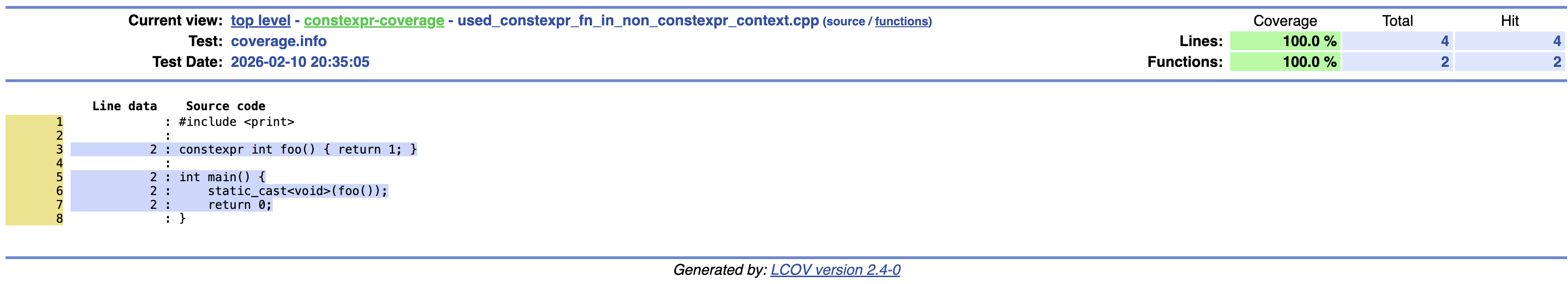 constexpr function used at runtime